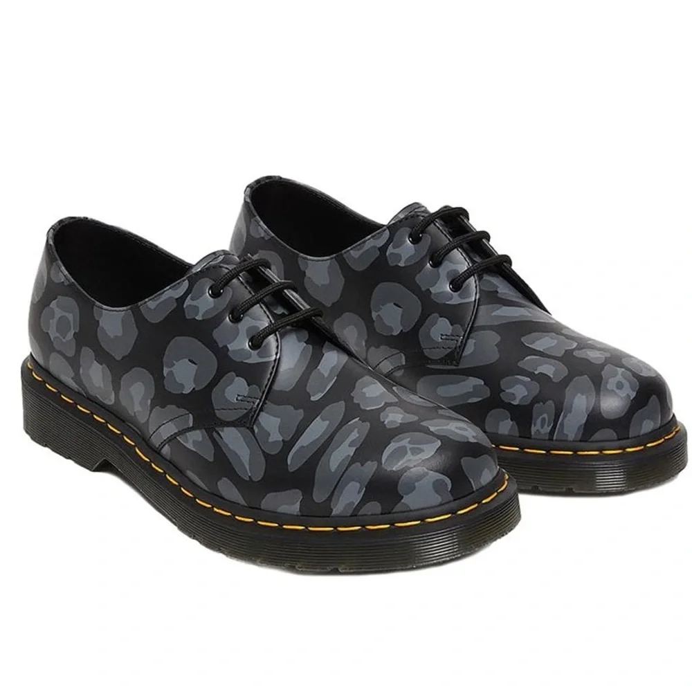 Dr. Martens 1461 Distorted Leopard Oxfords - Picture 4 of 9